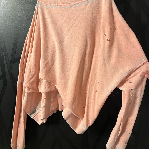 Peach Off-Shoulder Sweater - Picture 4 of 5